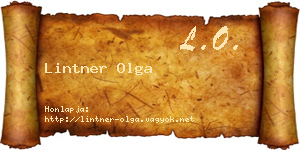 Lintner Olga névjegykártya